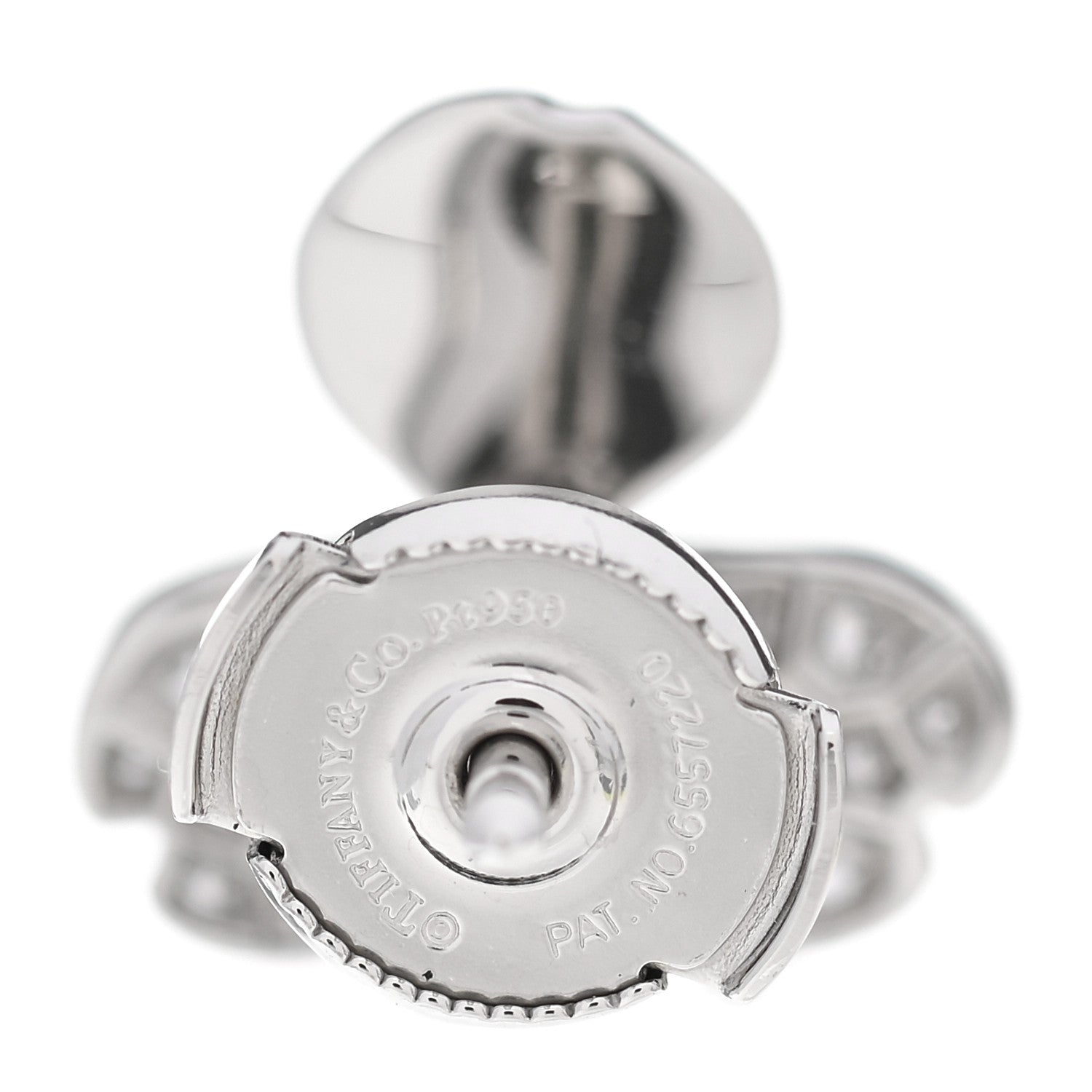 Tiffany Platinum Diamond Paper Flowers Earrings 5 of 6