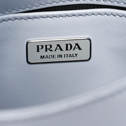Prada Spazzolato Cleo Flap Adjustable Strap Shoulder Bag Fiordaliso 5 of 9