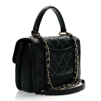 Chanel Lambskin Quilted Small Trendy CC Dual Handle Flap Bag Black 3 of 10