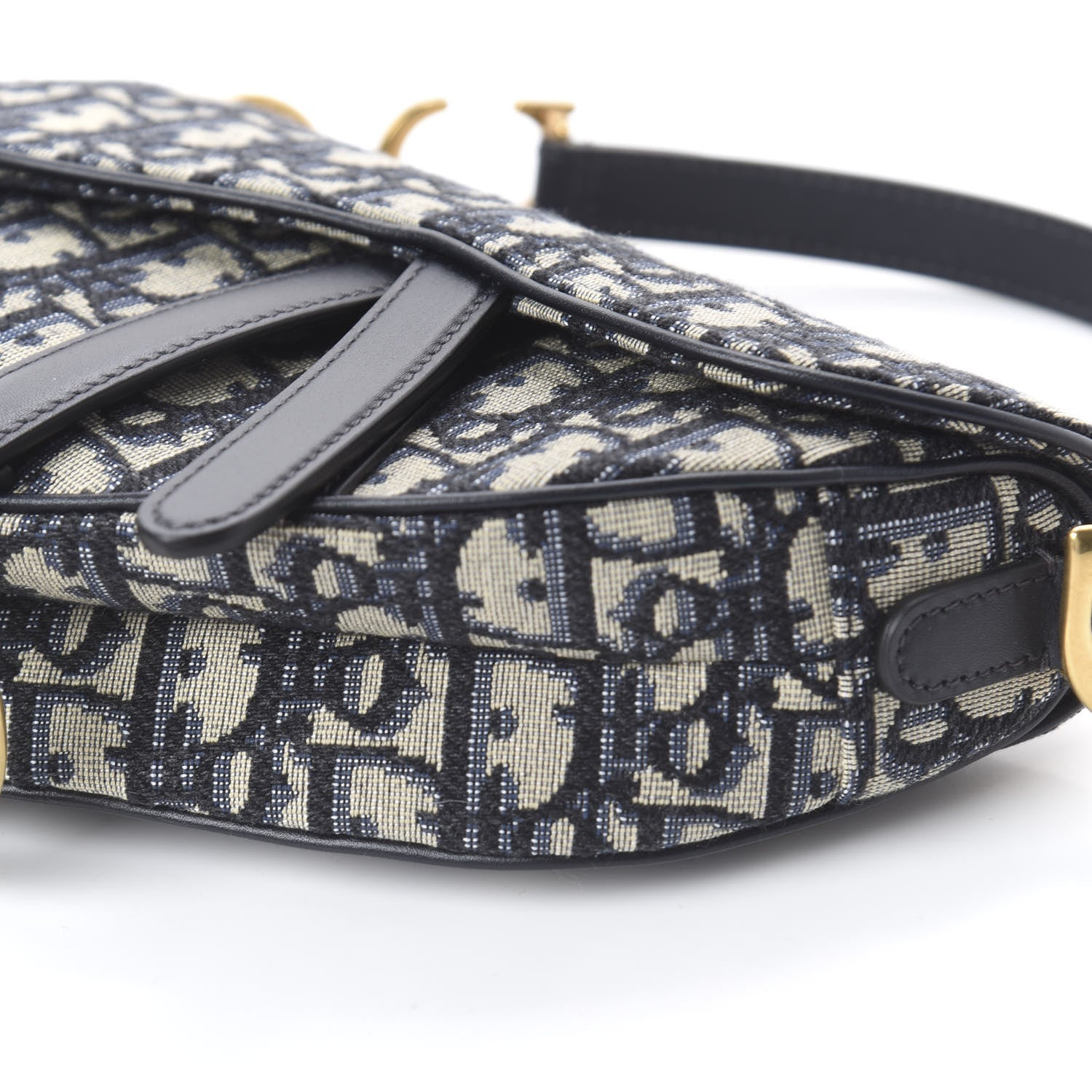 Christian Dior Oblique Mini Saddle Bag Blue 7 of 7