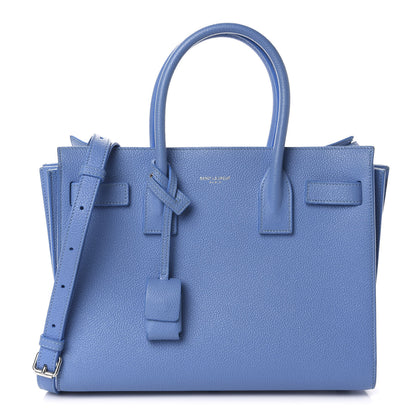Saint Laurent Grained Calfskin Baby Sac De Jour Blue Clair 1 of 12