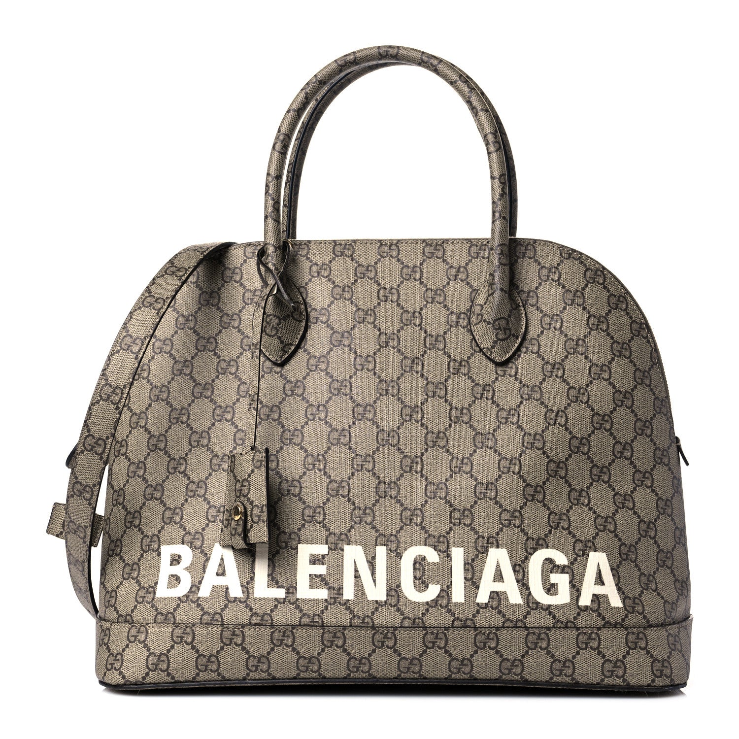 Balenciaga X GUCCI GG Supreme Monogram Medium Ville Top Handle Beige Ebony 1 of 14