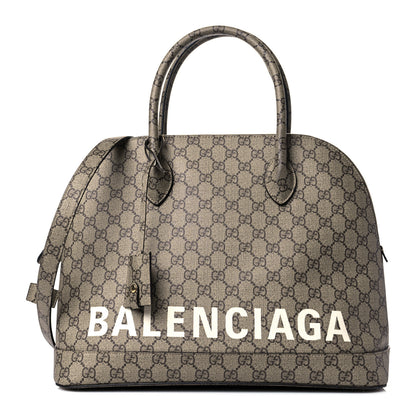 Balenciaga X GUCCI GG Supreme Monogram Medium Ville Top Handle Beige Ebony 1 of 14