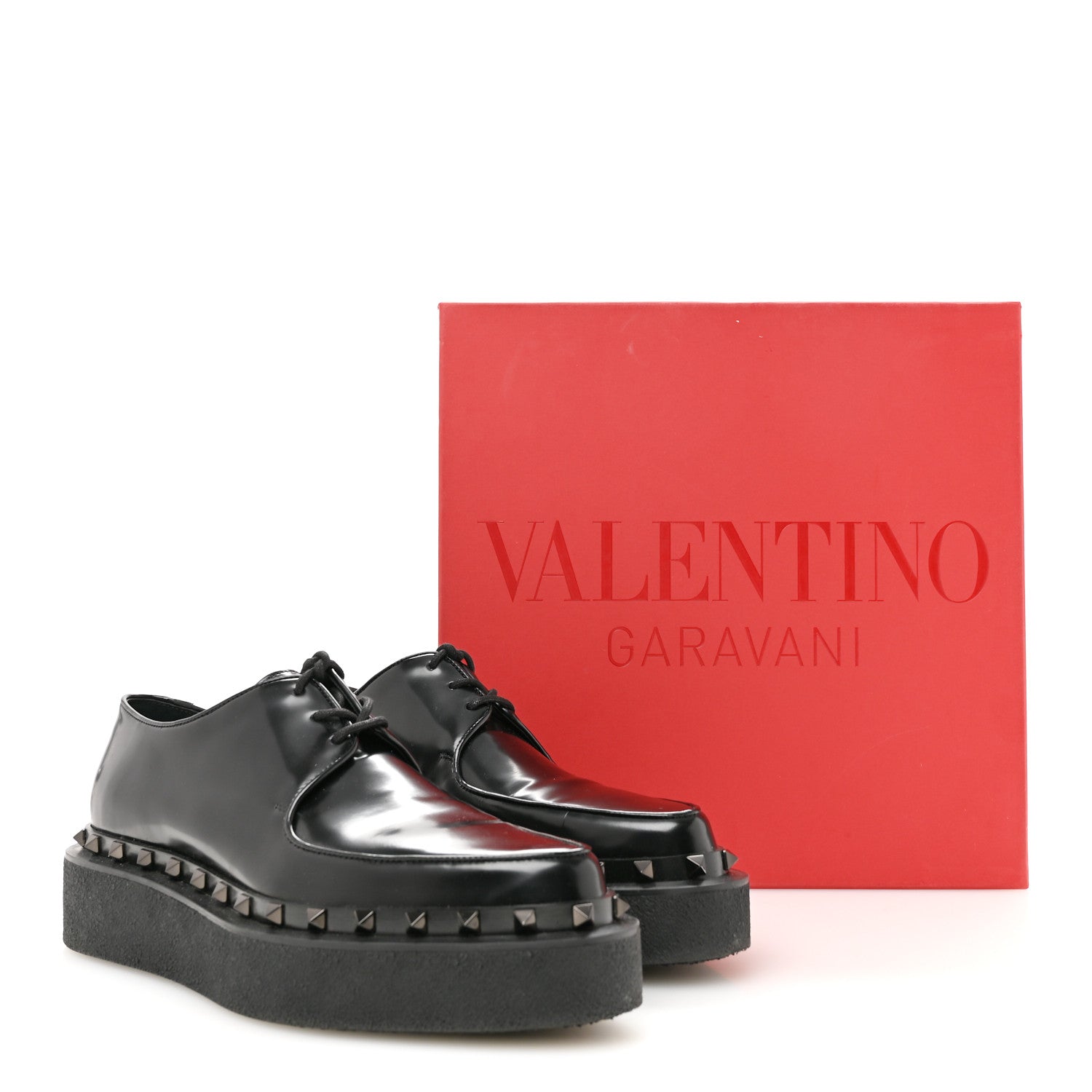 Valentino Garavani Calfskin Rockstud Womens M-Way Derby Loafers 39.5 Black 10 of 10
