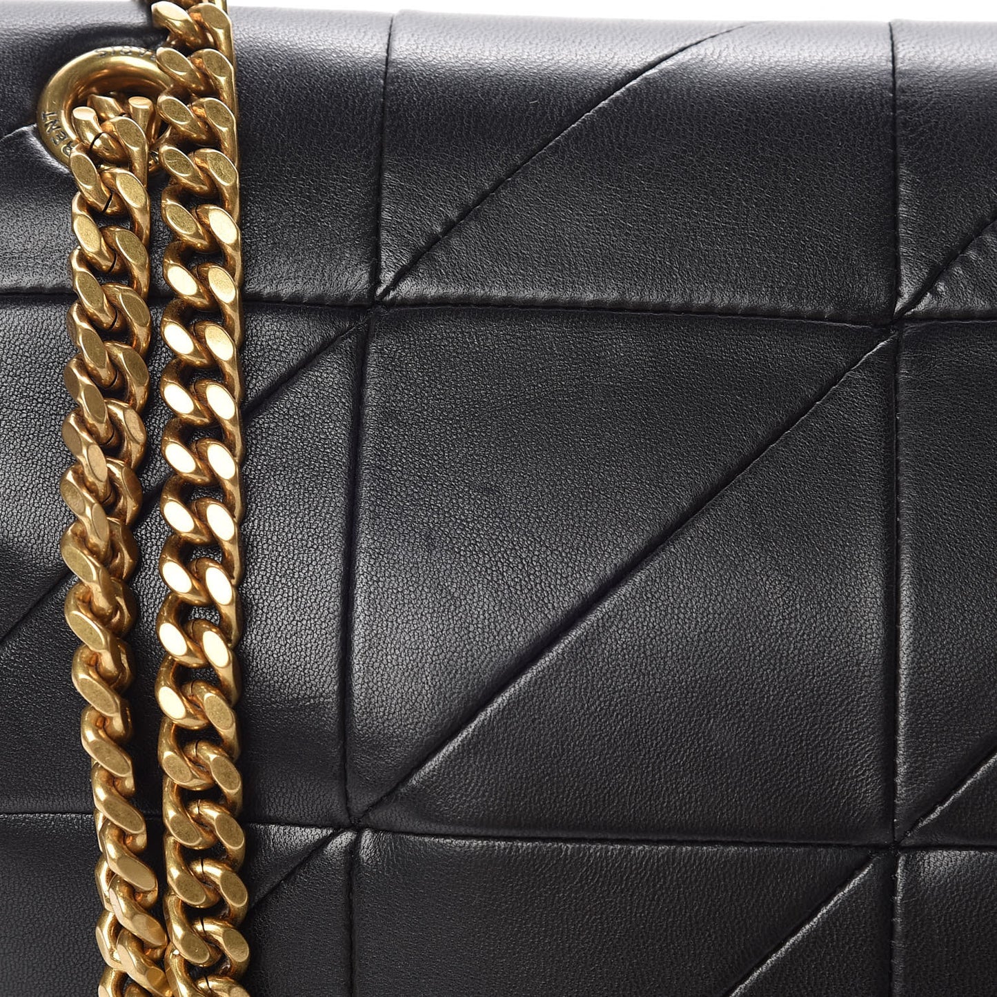 Lambskin Patchwork Monogram Large Jamie Black