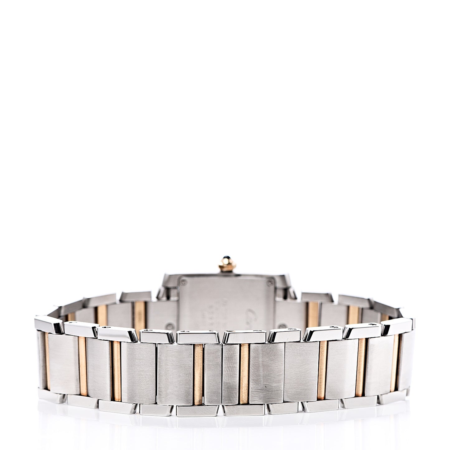 Stainless Steel 18K Yellow Gold 25mm Tank Francaise Quartz Watch