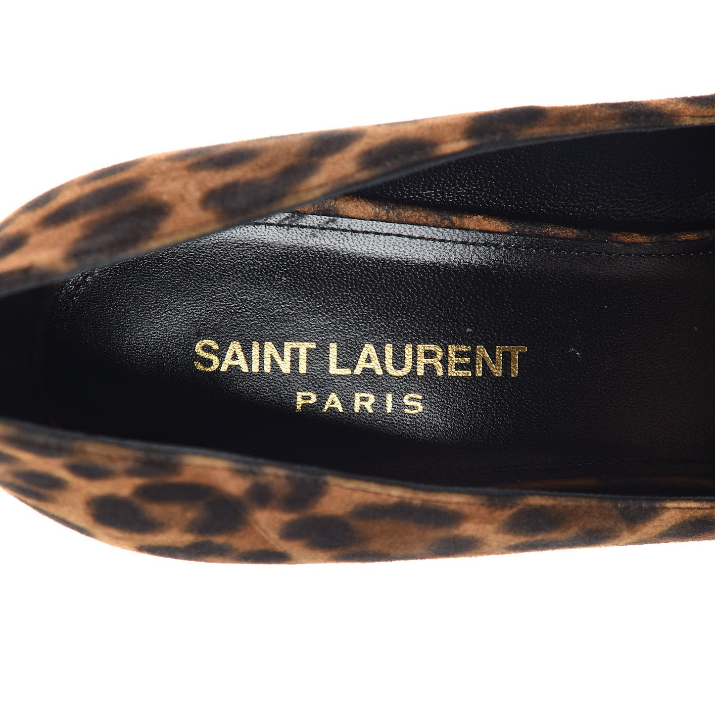 Suede Leopard Printed Anja Pumps 38.5 Natural Coffee