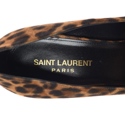 Saint Laurent Suede Leopard Printed Anja Pumps 38.5 Natural Coffee 8 of 9
