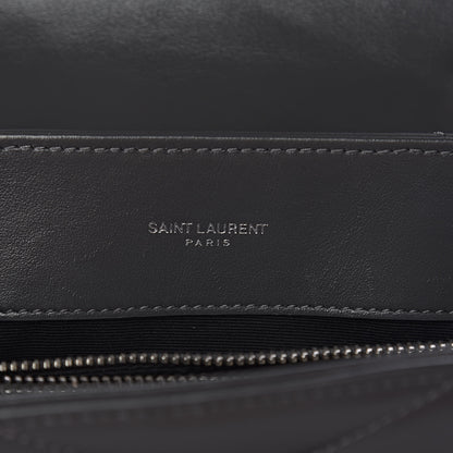 Saint Laurent Calfskin Y Quilted Monogram Medium Loulou Satchel Kaki Fonce 7 of 10