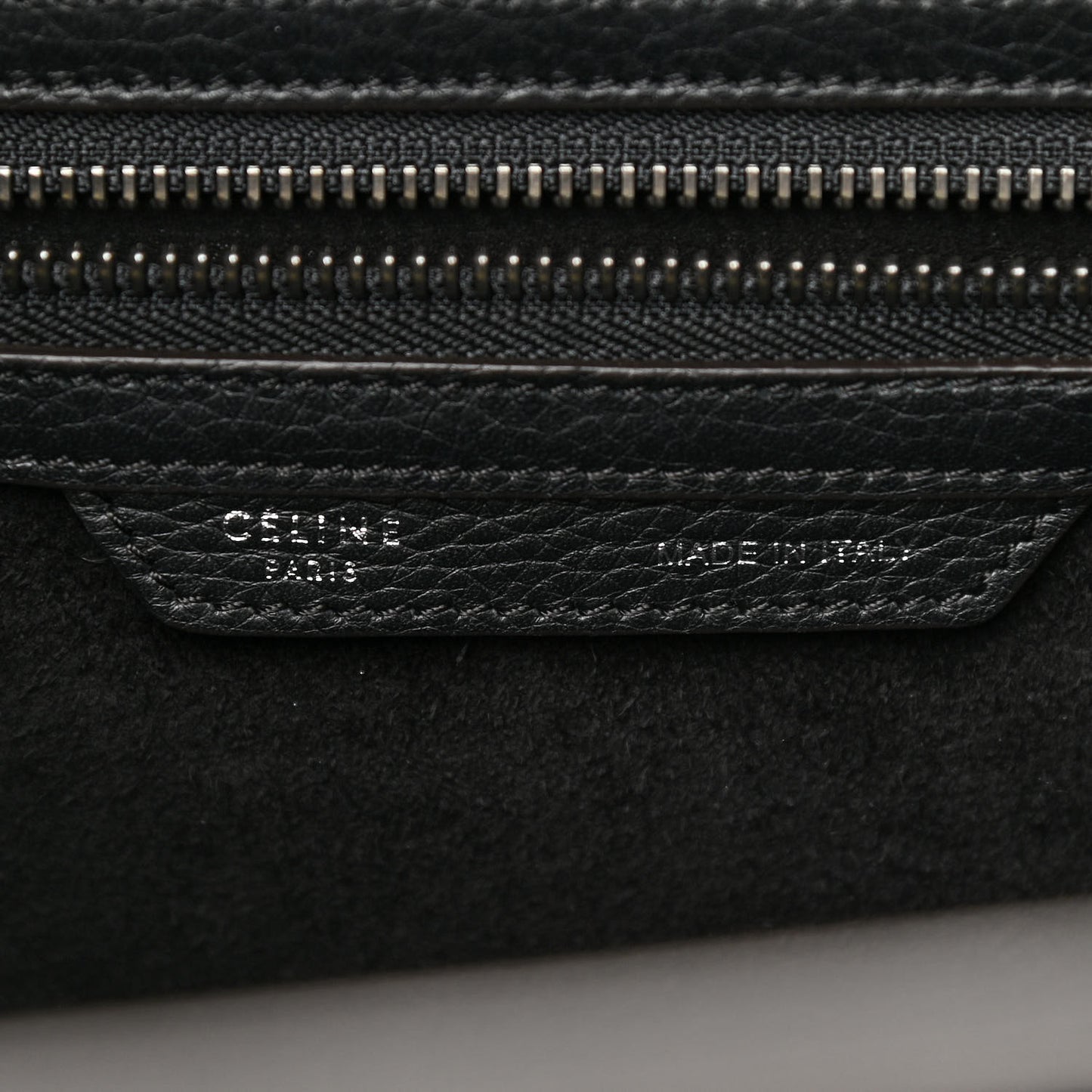 Drummed Calfskin Mini Luggage Black