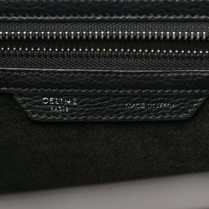 Celine Drummed Calfskin Mini Luggage Black 6 of 10
