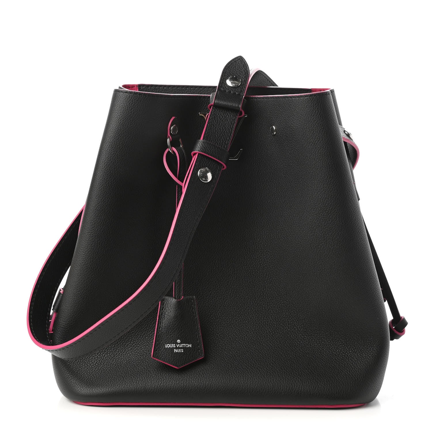 Louis Vuitton Calfskin Lockme Bucket Black 1 of 9