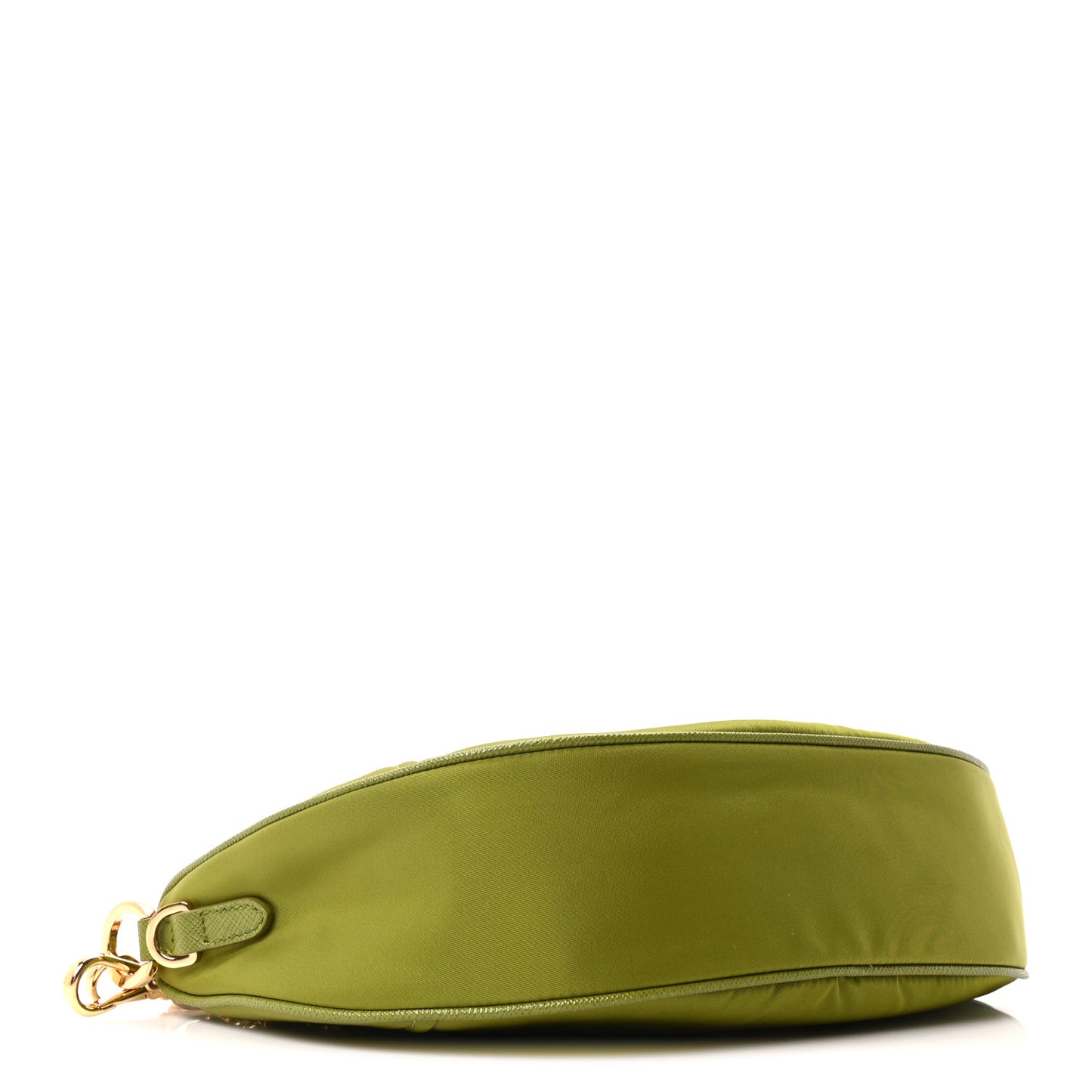 Re-Nylon Saffiano Demi-lune Shoulder Bag Edera