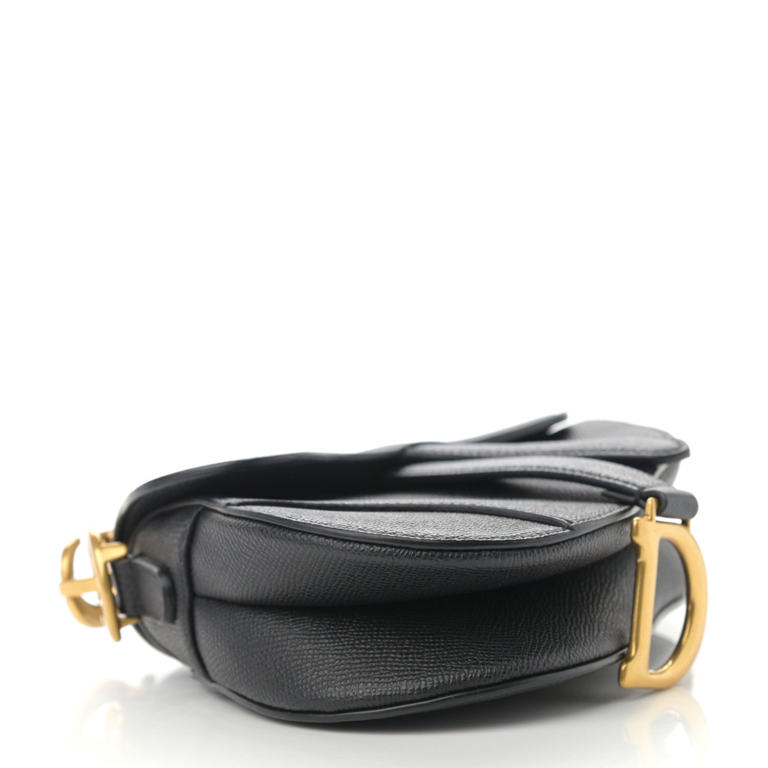 Christian Dior Grained Calfskin Mini Saddle Bag Black 4 of 9