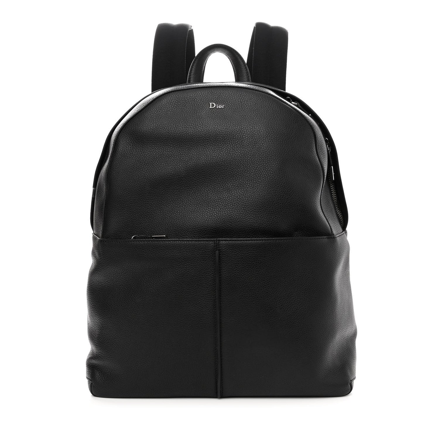 Calfskin Nylon Backpack Black