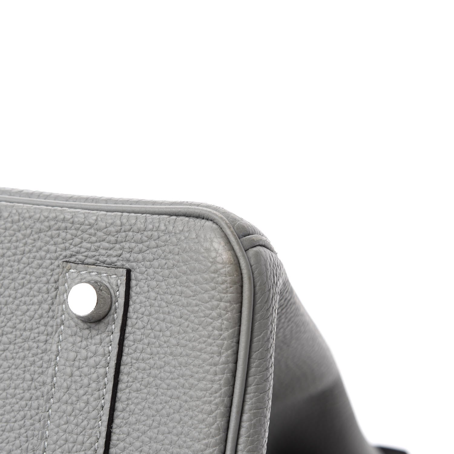 Hermes Togo Bi-Color Birkin 35 Gris Mouette Bleu Agate 9 of 15
