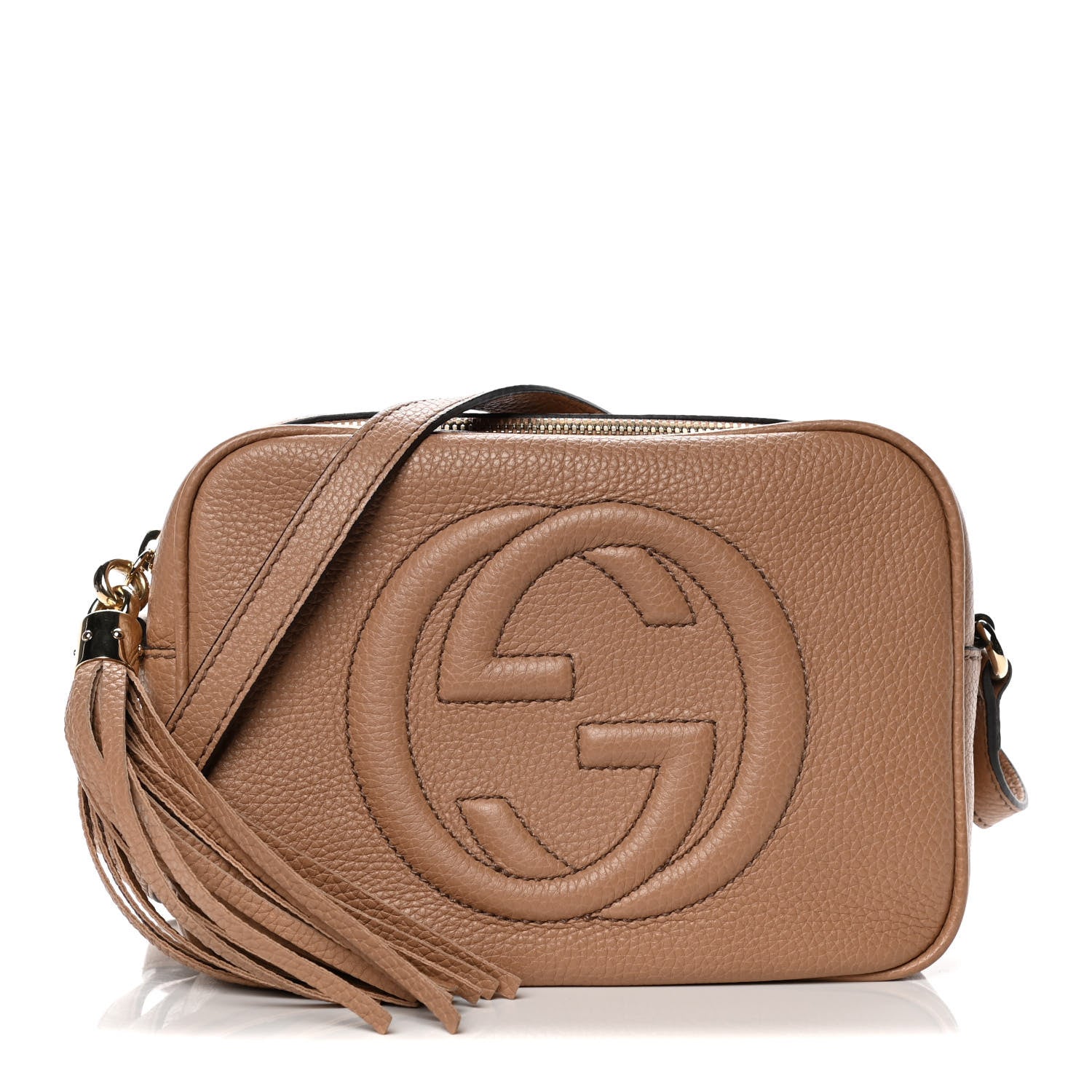 Gucci Pebbled Calfskin Small Soho Disco Bag Camelia 1 of 8