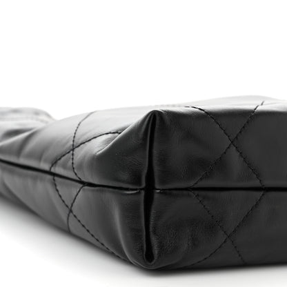 Chanel Shiny Calfskin Quilted Mini Chanel 22 Black 9 of 10