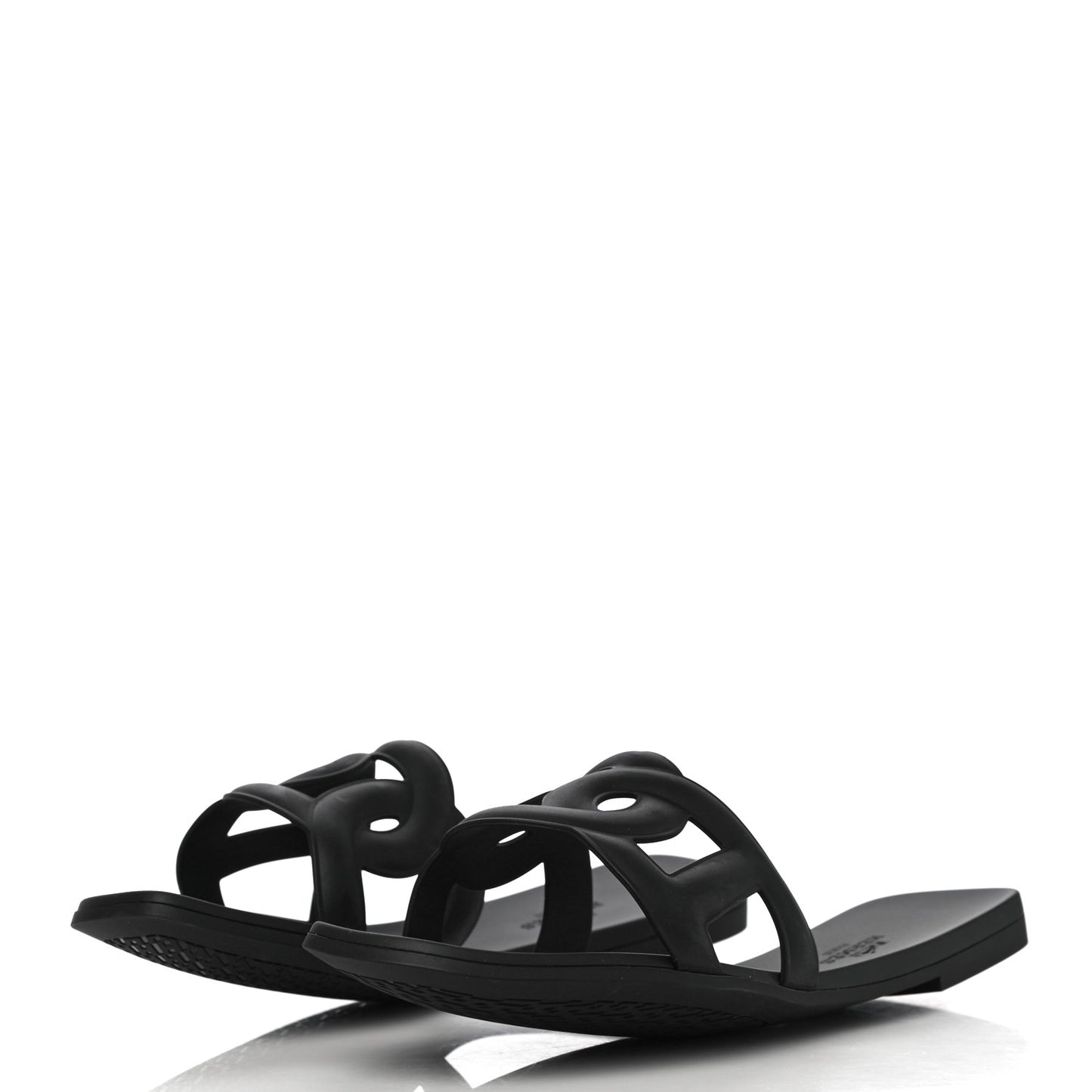 Rubber Aloha Sandals 38 Black