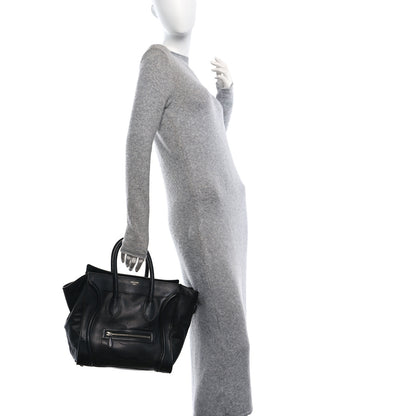 Celine Drummed Calfskin Mini Luggage Black 2 of 12