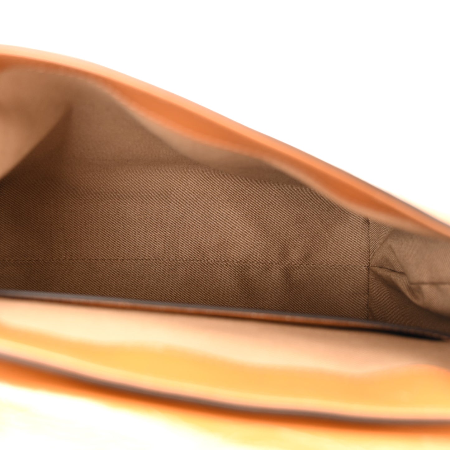 Creased Patent Calfskin Small ID Flap Tan