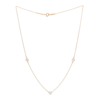 Tiffany 18K Yellow Gold Elsa Peretti Diamonds by the Yard 3 Station Necklace 3 of 6