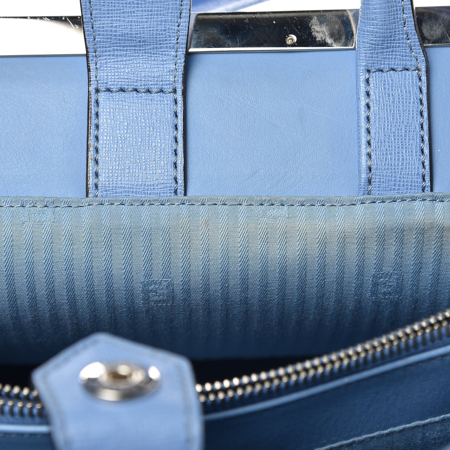 Vitello Elite Flamingo Regular 2Jours Tote Azzurro Nebula