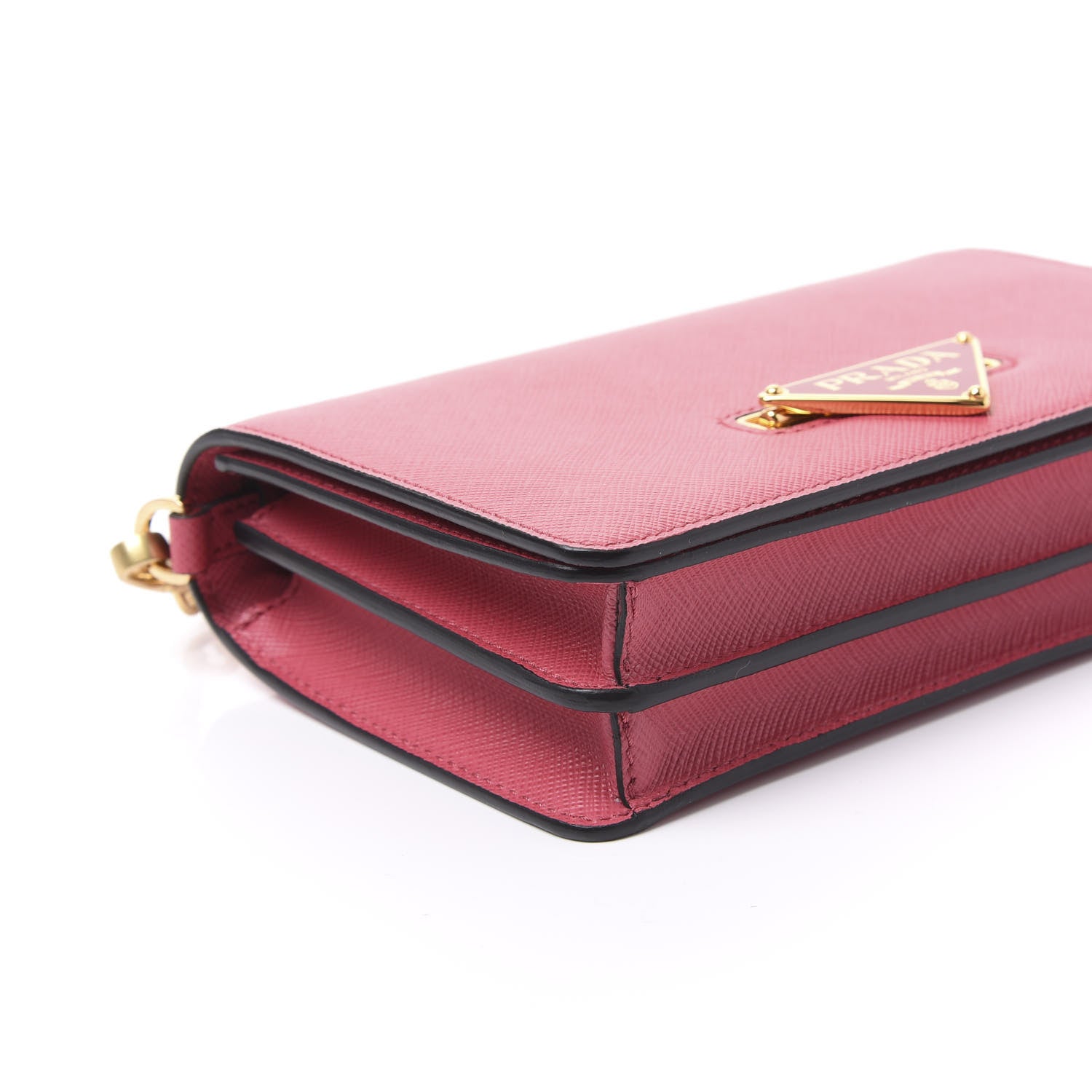 Prada Saffiano Chain Crossbody Bag Peonia 6 of 8