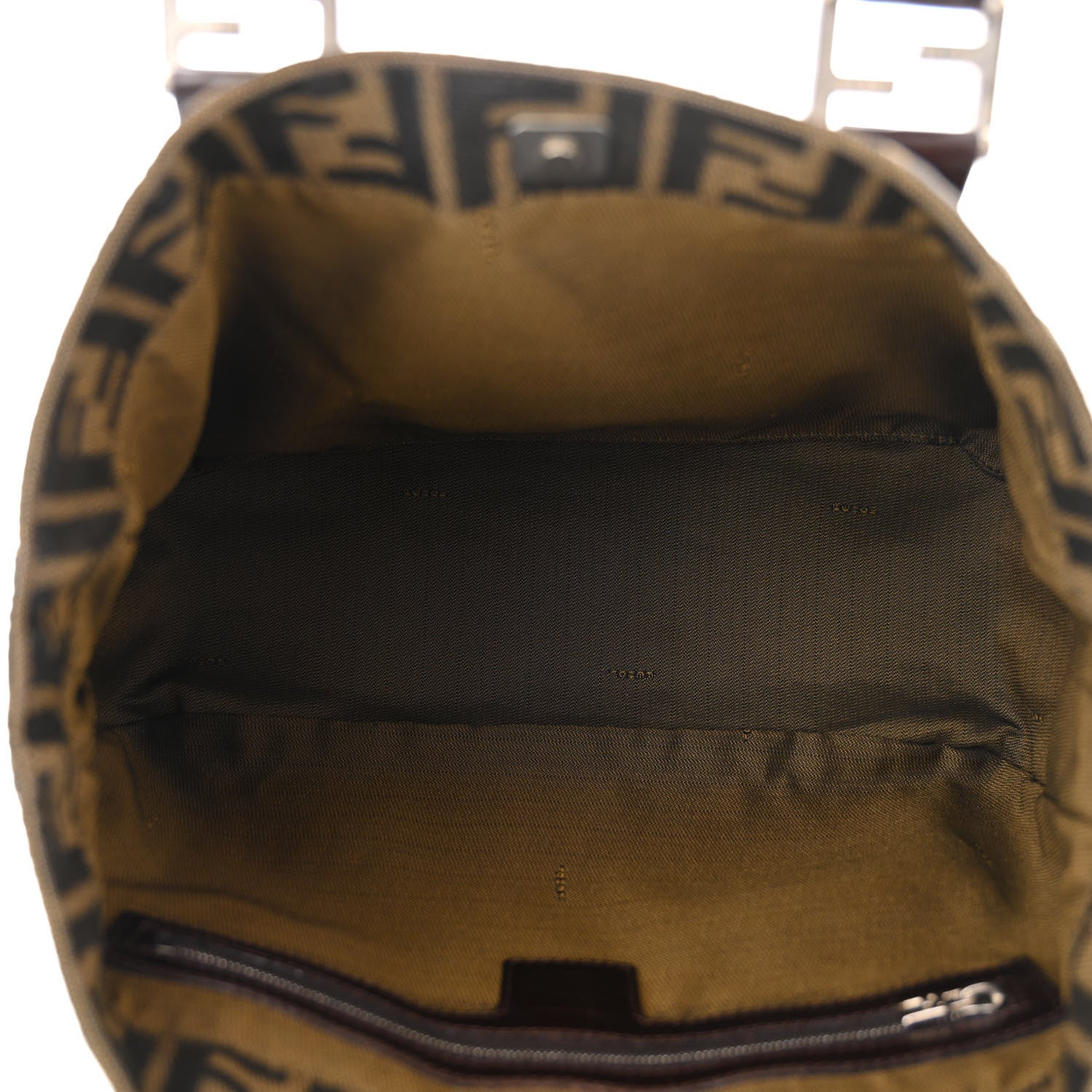 Fendi Zucca Top Handle Tote Tobacco 5 of 9