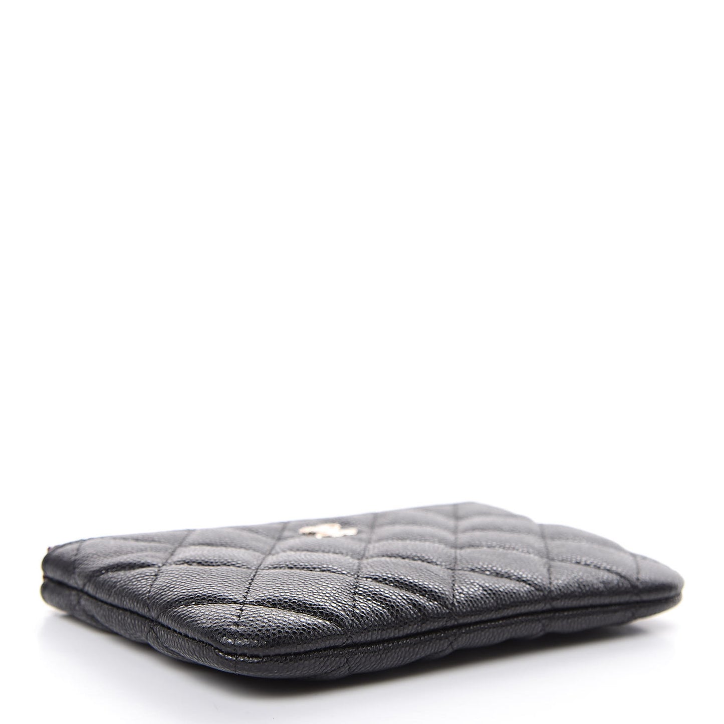 Caviar Quilted Small Cosmetic Case Black