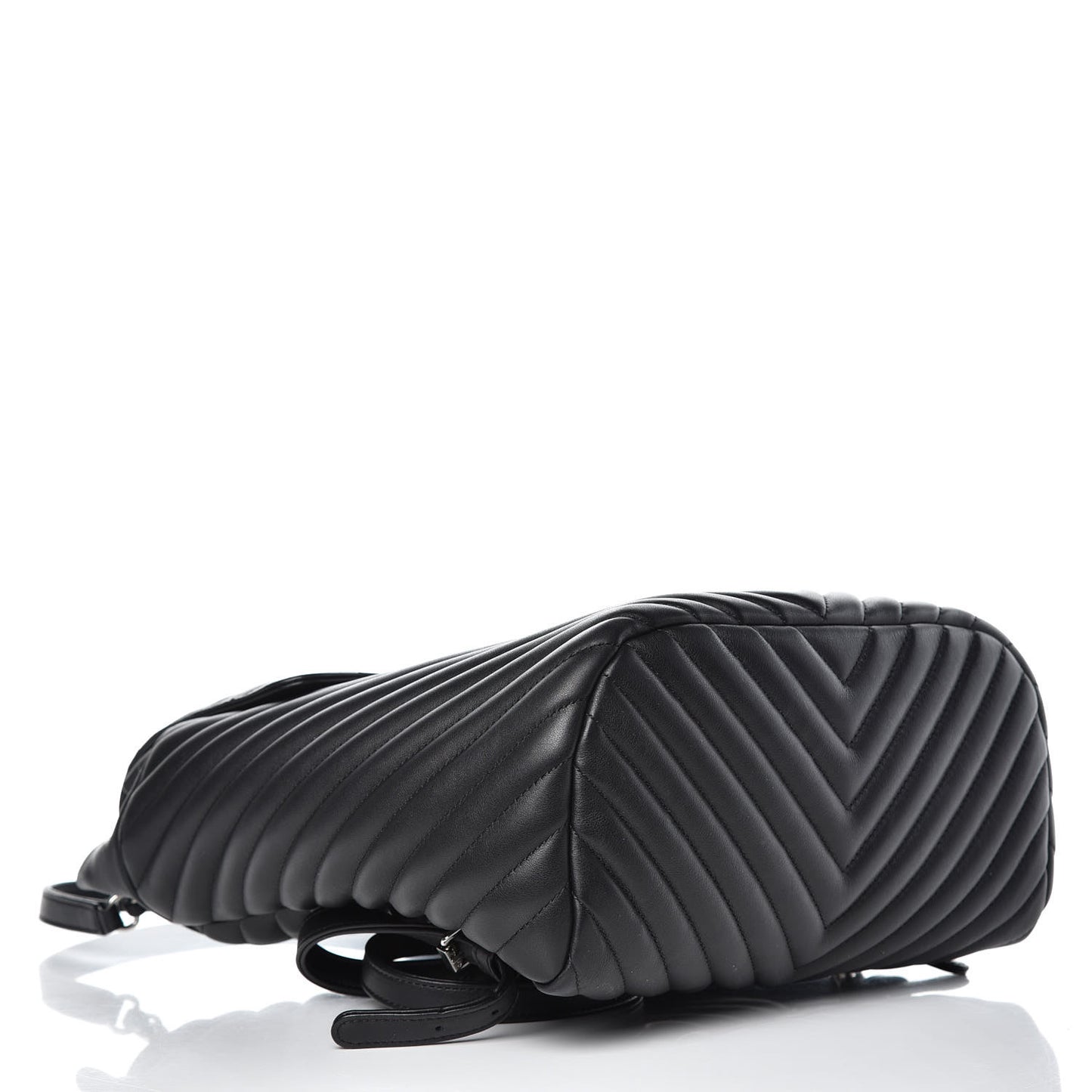 Calfskin Chevron Quilted Large Urban Spirit Backpack Black