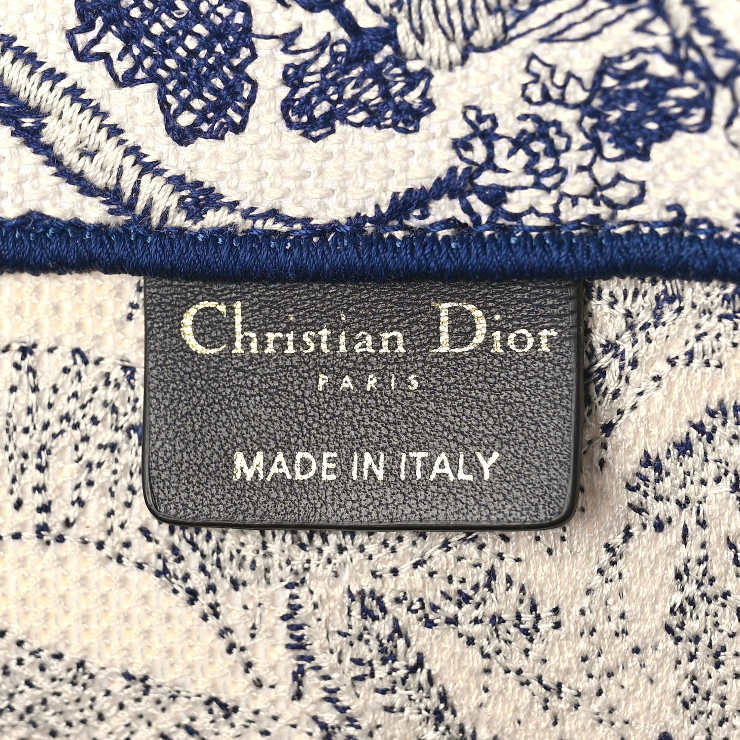 Christian Dior Canvas Embroidered Large Dioriviera Toile De Jouy Book Tote Blue 6 of 8