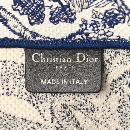 Christian Dior Canvas Embroidered Large Dioriviera Toile De Jouy Book Tote Blue 6 of 8
