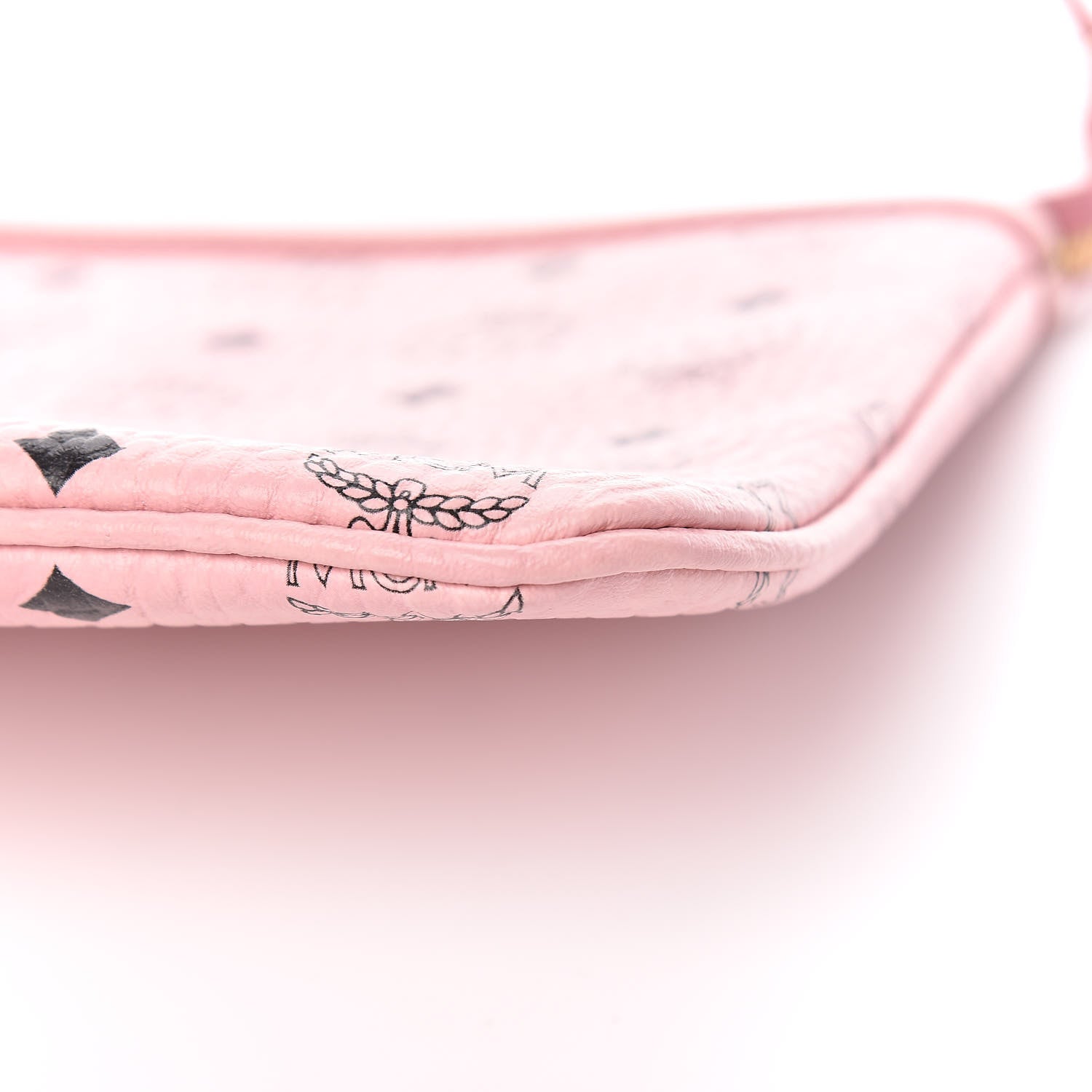 MCM Visetos Liz Shopper Tote Pouch Light Pink 9 of 9