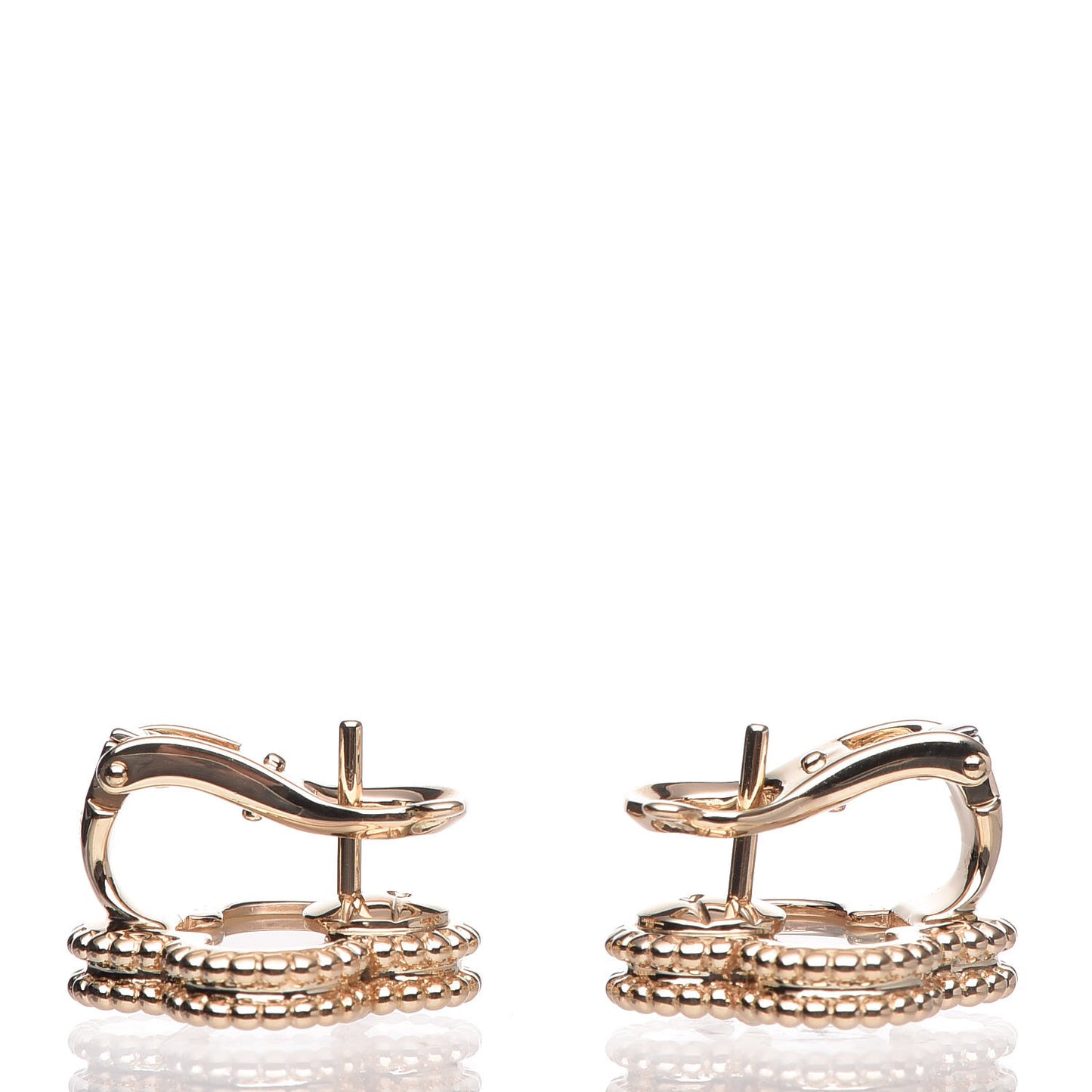 18K Yellow Gold Mother of Pearl Vintage Alhambra Earrings
