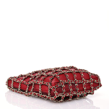 Chanel Lambskin Large Shopping Chain Tote Red 4 of 14