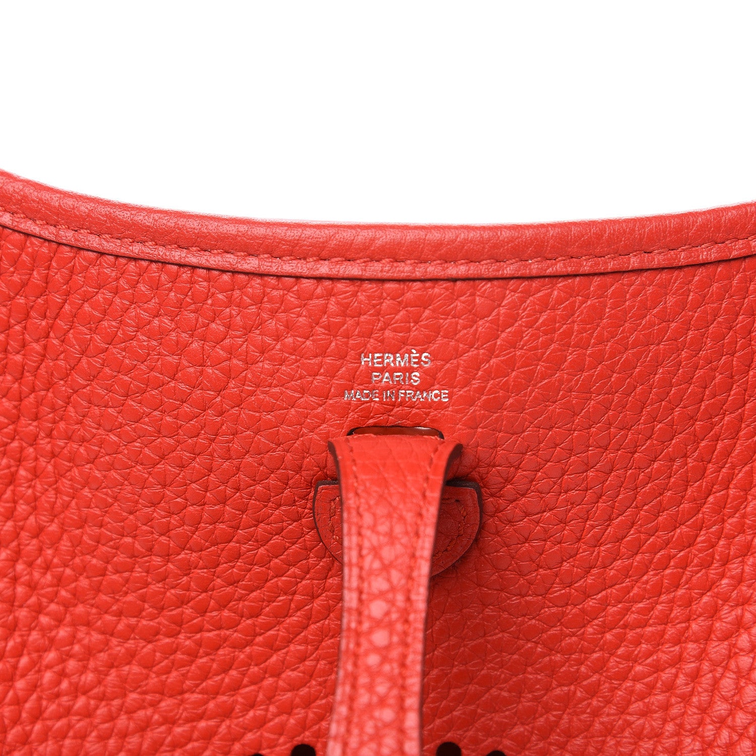 Hermes Taurillon Clemence Evelyne TPM Rouge Tomate 5 of 9