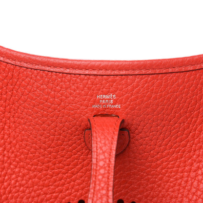 Hermes Taurillon Clemence Evelyne TPM Rouge Tomate 5 of 9