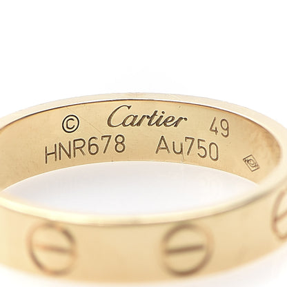 Cartier 18K Yellow Gold 3.5mm LOVE Wedding Band Ring 49 4.75 4 of 5