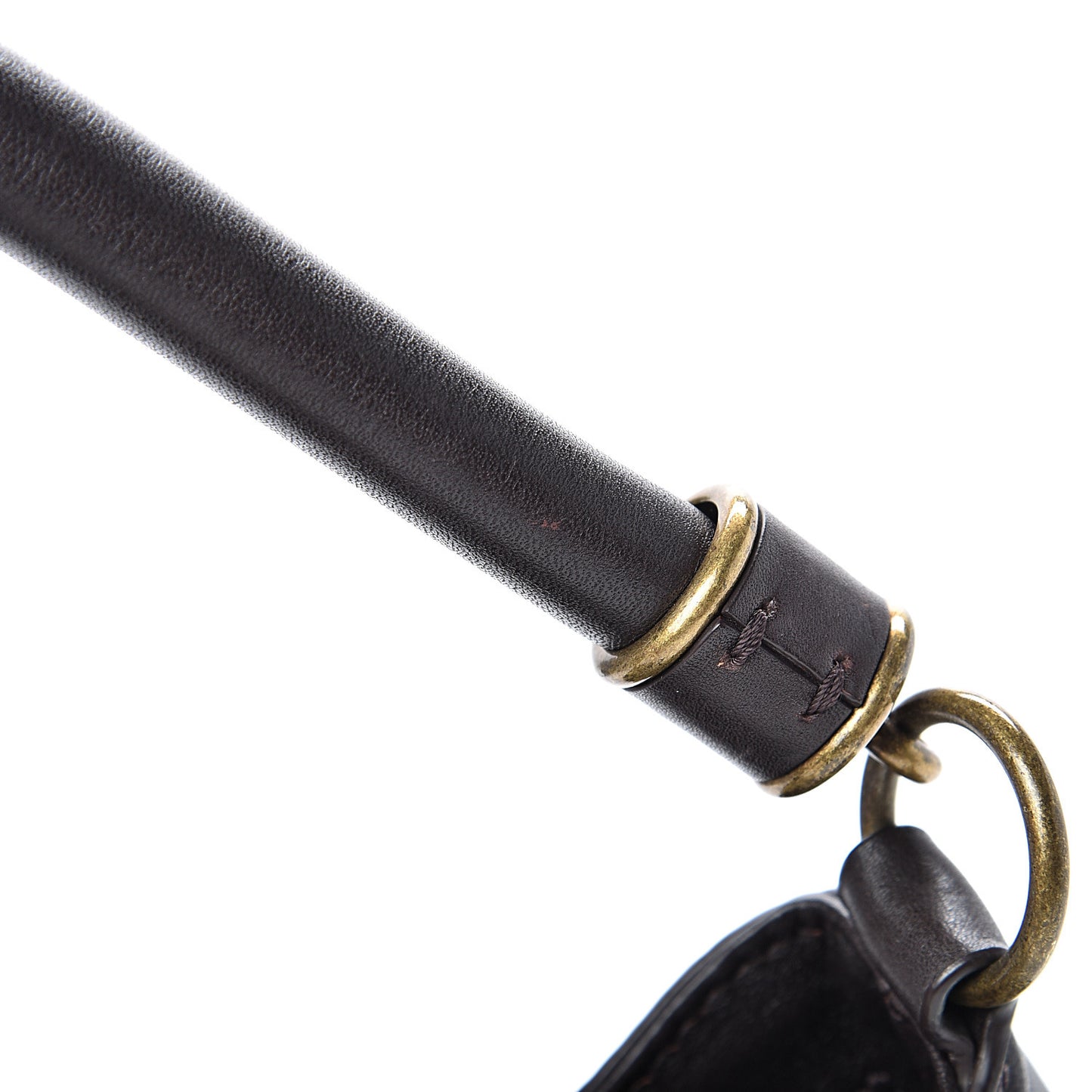 Calfskin Studded Medium Alverton Hobo Chocolate