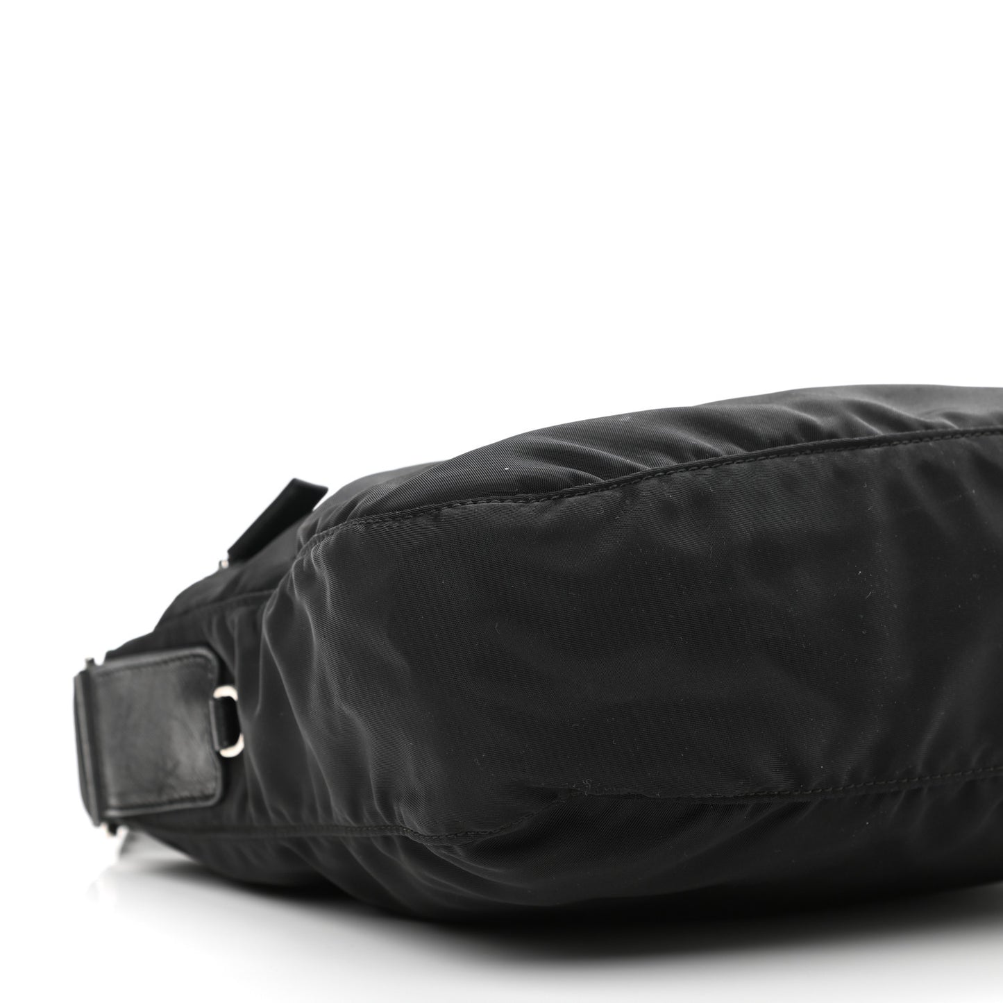 Nylon Vela Flat Messenger Bag Black