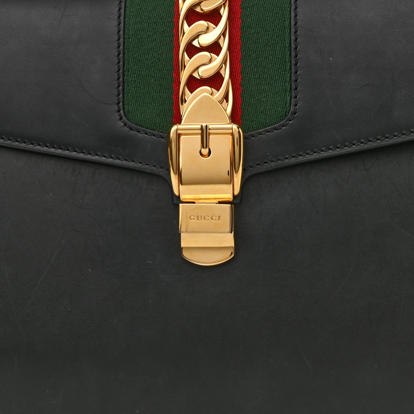 Calfskin Medium Sylvie Top Handle Bag Black