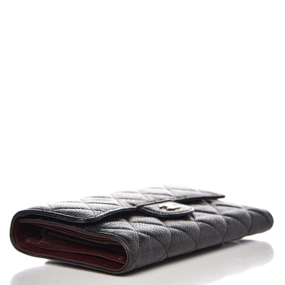 Chanel Caviar Quilted Large Flap Wallet Black 4 of 9