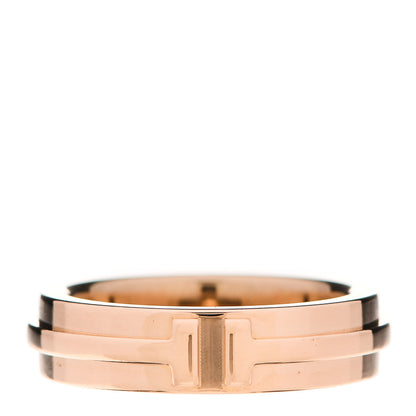Tiffany 18K Rose Gold T Two Narrow Ring 46 3.75 1 of 5