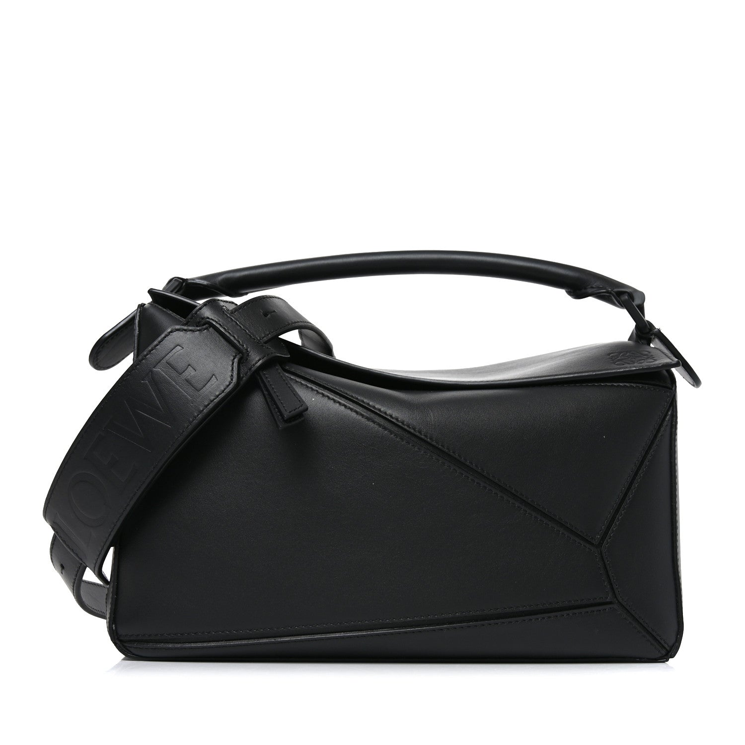 Loewe Calfskin Medium Puzzle Bag Black 1 of 9
