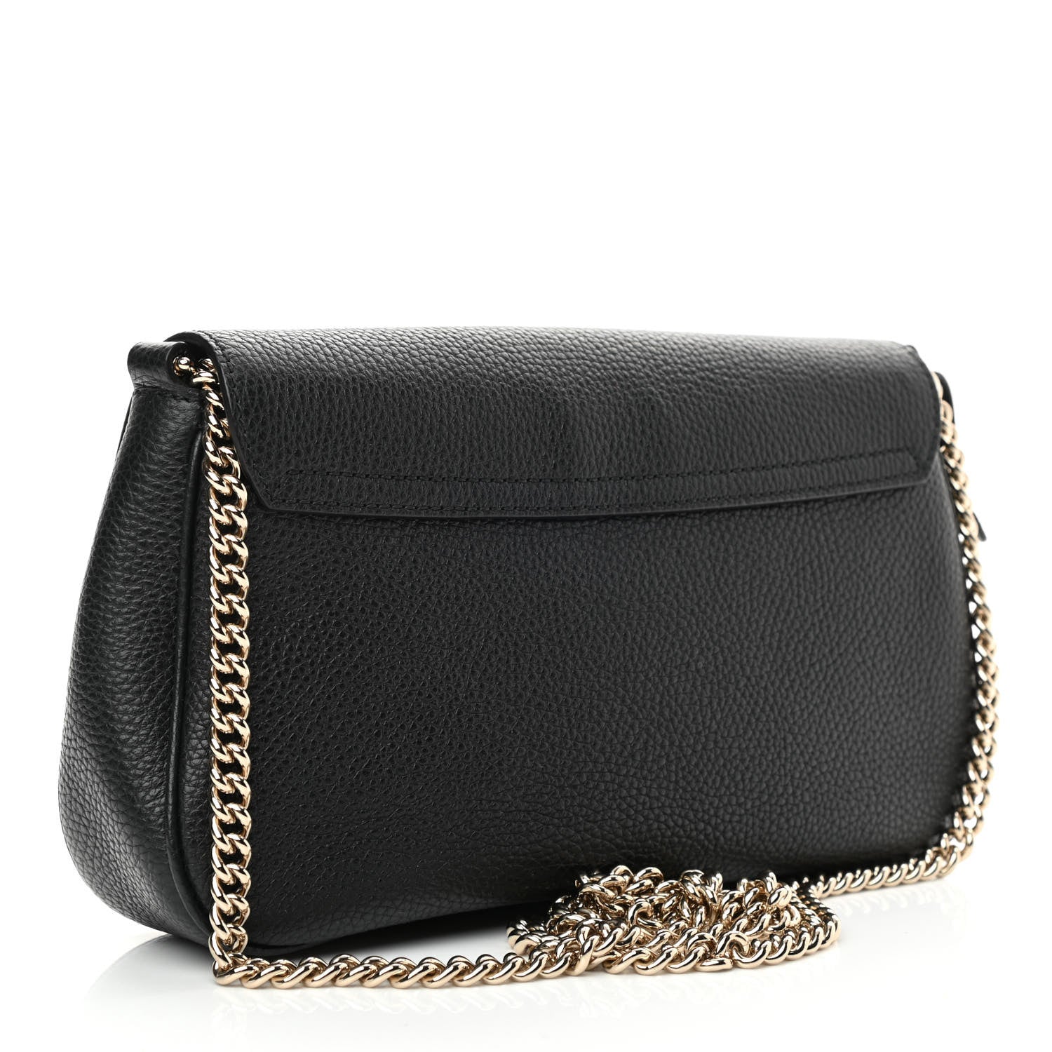 Gucci Pebbled Calfskin Medium Soho Flap Crossbody Black 3 of 10