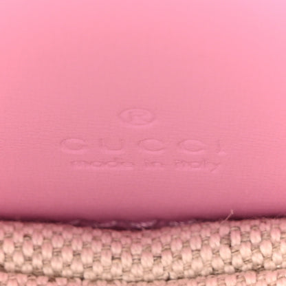 Gucci Boarded Dyana Lux Calfskin Web Mini Bamboo 1947 Top Handle Bag Nice Pink 6 of 10