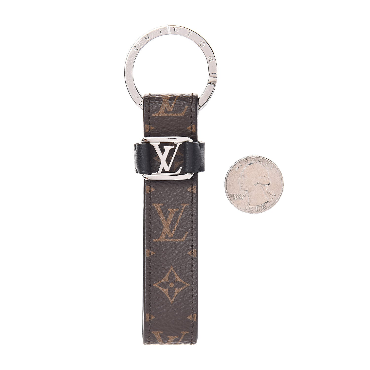 Louis Vuitton Monogram LV Dragonne Bag Charm Key Holder 2 of 3