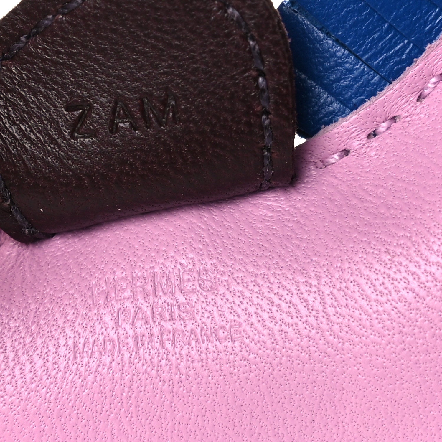 Hermes Milo Lambskin Grigri Rodeo Horse Bag Charm PM Mauve Sylvestre Bleu France Rouge Sellier 3 of 4