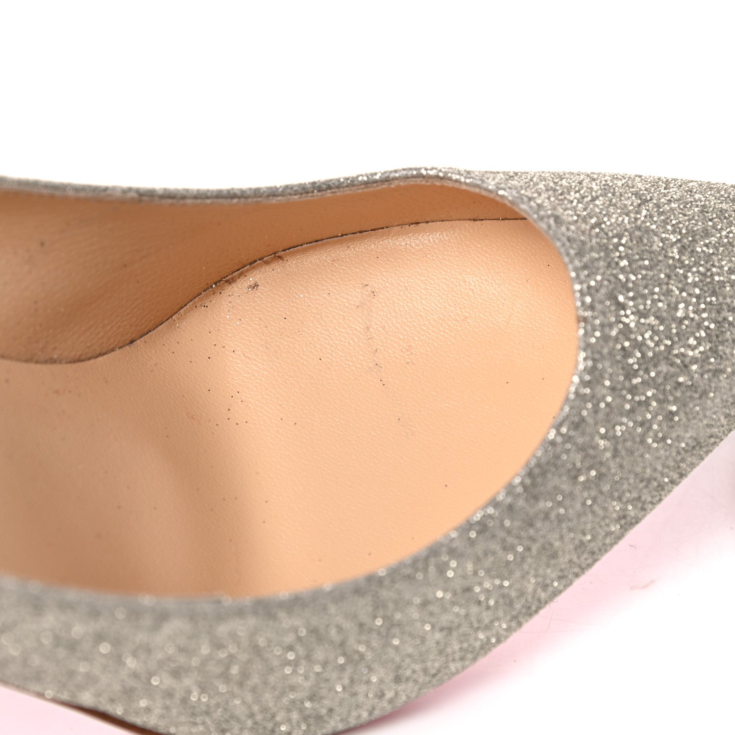 Christian Louboutin Glitter Kate 85 Pumps 36.5 Ivory 10 of 11